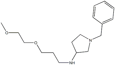 1-benzyl-N-[3-(2-methoxyethoxy)propyl]pyrrolidin-3-amine 结构式