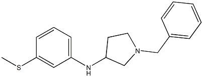 1-benzyl-N-[3-(methylsulfanyl)phenyl]pyrrolidin-3-amine 结构式