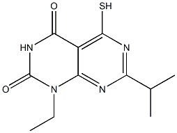 1-ethyl-7-isopropyl-5-mercaptopyrimido[4,5-d]pyrimidine-2,4(1H,3H)-dione 结构式