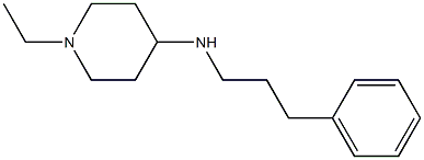 1-ethyl-N-(3-phenylpropyl)piperidin-4-amine 结构式