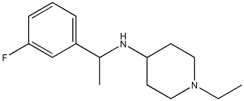 1-ethyl-N-[1-(3-fluorophenyl)ethyl]piperidin-4-amine 结构式