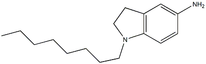 1-octyl-2,3-dihydro-1H-indol-5-amine 结构式
