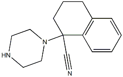 1-piperazin-1-yl-1,2,3,4-tetrahydronaphthalene-1-carbonitrile 结构式