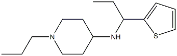 1-propyl-N-[1-(thiophen-2-yl)propyl]piperidin-4-amine 结构式