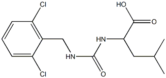 2-({[(2,6-dichlorophenyl)methyl]carbamoyl}amino)-4-methylpentanoic acid 结构式