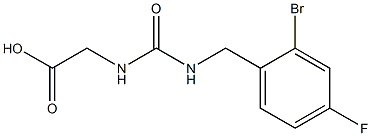 2-({[(2-bromo-4-fluorophenyl)methyl]carbamoyl}amino)acetic acid 结构式