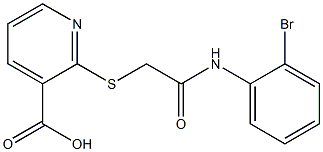 2-({[(2-bromophenyl)carbamoyl]methyl}sulfanyl)pyridine-3-carboxylic acid 结构式