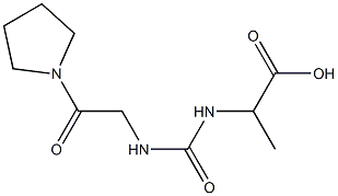 2-({[(2-oxo-2-pyrrolidin-1-ylethyl)amino]carbonyl}amino)propanoic acid 结构式