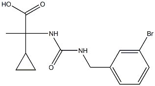 2-({[(3-bromobenzyl)amino]carbonyl}amino)-2-cyclopropylpropanoic acid 结构式