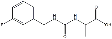 2-({[(3-fluorobenzyl)amino]carbonyl}amino)propanoic acid 结构式