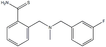 2-({[(3-fluorophenyl)methyl](methyl)amino}methyl)benzene-1-carbothioamide 结构式