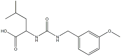 2-({[(3-methoxyphenyl)methyl]carbamoyl}amino)-4-methylpentanoic acid 结构式