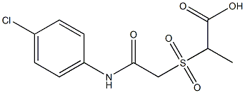 2-({[(4-chlorophenyl)carbamoyl]methane}sulfonyl)propanoic acid 结构式