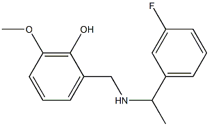 2-({[1-(3-fluorophenyl)ethyl]amino}methyl)-6-methoxyphenol 结构式