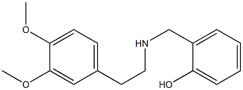 2-({[2-(3,4-dimethoxyphenyl)ethyl]amino}methyl)phenol 结构式