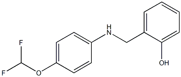 2-({[4-(difluoromethoxy)phenyl]amino}methyl)phenol 结构式