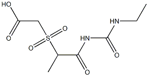 2-({1-[(ethylcarbamoyl)amino]-1-oxopropane-2-}sulfonyl)acetic acid 结构式