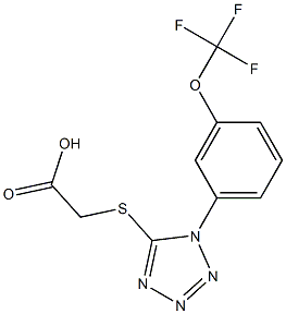 2-({1-[3-(trifluoromethoxy)phenyl]-1H-1,2,3,4-tetrazol-5-yl}sulfanyl)acetic acid 结构式