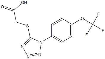 2-({1-[4-(trifluoromethoxy)phenyl]-1H-1,2,3,4-tetrazol-5-yl}sulfanyl)acetic acid 结构式