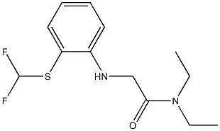 2-({2-[(difluoromethyl)sulfanyl]phenyl}amino)-N,N-diethylacetamide 结构式