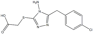 2-({4-amino-5-[(4-chlorophenyl)methyl]-4H-1,2,4-triazol-3-yl}sulfanyl)acetic acid 结构式