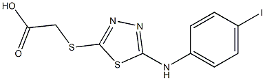 2-({5-[(4-iodophenyl)amino]-1,3,4-thiadiazol-2-yl}sulfanyl)acetic acid 结构式