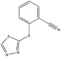 2-(1,3,4-thiadiazol-2-ylsulfanyl)benzonitrile 结构式