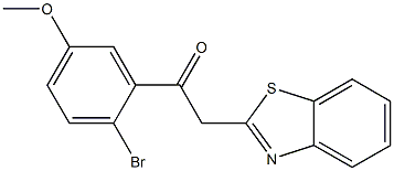 2-(1,3-benzothiazol-2-yl)-1-(2-bromo-5-methoxyphenyl)ethan-1-one 结构式