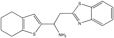 2-(1,3-benzothiazol-2-yl)-1-(4,5,6,7-tetrahydro-1-benzothiophen-2-yl)ethan-1-amine 结构式