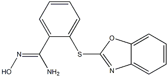 2-(1,3-benzoxazol-2-ylsulfanyl)-N'-hydroxybenzene-1-carboximidamide 结构式