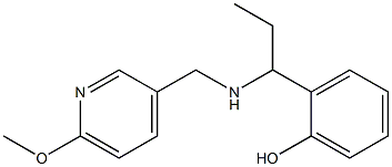 2-(1-{[(6-methoxypyridin-3-yl)methyl]amino}propyl)phenol 结构式