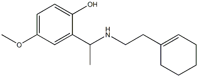 2-(1-{[2-(cyclohex-1-en-1-yl)ethyl]amino}ethyl)-4-methoxyphenol 结构式