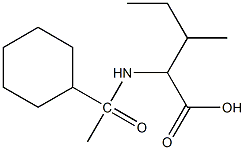 2-(1-cyclohexylacetamido)-3-methylpentanoic acid 结构式