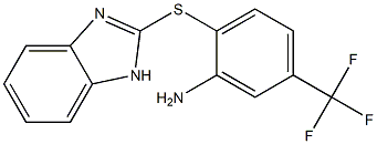2-(1H-1,3-benzodiazol-2-ylsulfanyl)-5-(trifluoromethyl)aniline 结构式