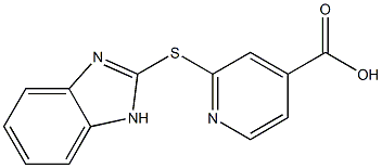 2-(1H-1,3-benzodiazol-2-ylsulfanyl)pyridine-4-carboxylic acid 结构式