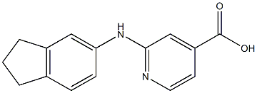 2-(2,3-dihydro-1H-inden-5-ylamino)pyridine-4-carboxylic acid 结构式