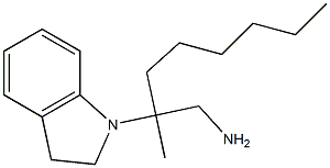 2-(2,3-dihydro-1H-indol-1-yl)-2-methyloctan-1-amine 结构式