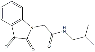 2-(2,3-dioxo-2,3-dihydro-1H-indol-1-yl)-N-(2-methylpropyl)acetamide 结构式