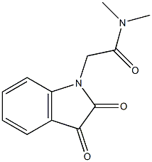 2-(2,3-dioxo-2,3-dihydro-1H-indol-1-yl)-N,N-dimethylacetamide 结构式