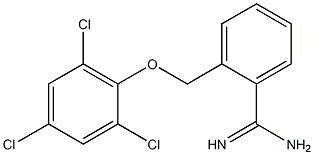 2-(2,4,6-trichlorophenoxymethyl)benzene-1-carboximidamide 结构式