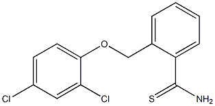 2-(2,4-dichlorophenoxymethyl)benzene-1-carbothioamide 结构式