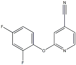 2-(2,4-difluorophenoxy)isonicotinonitrile 结构式