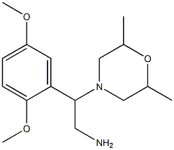 2-(2,5-dimethoxyphenyl)-2-(2,6-dimethylmorpholin-4-yl)ethanamine 结构式