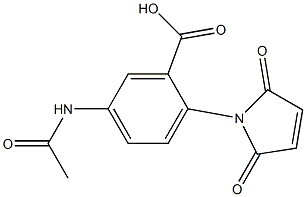 2-(2,5-dioxo-2,5-dihydro-1H-pyrrol-1-yl)-5-acetamidobenzoic acid 结构式