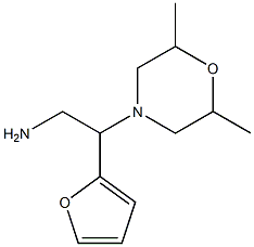 2-(2,6-dimethylmorpholin-4-yl)-2-(2-furyl)ethanamine 结构式