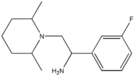 2-(2,6-dimethylpiperidin-1-yl)-1-(3-fluorophenyl)ethan-1-amine 结构式