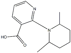 2-(2,6-dimethylpiperidin-1-yl)pyridine-3-carboxylic acid 结构式