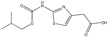 2-(2-{[(2-methylpropoxy)carbonyl]amino}-1,3-thiazol-4-yl)acetic acid 结构式