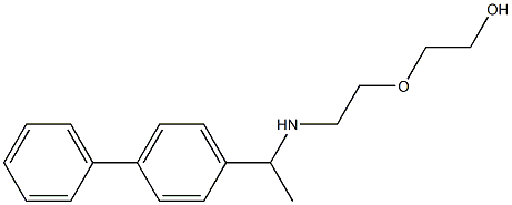 2-(2-{[1-(4-phenylphenyl)ethyl]amino}ethoxy)ethan-1-ol 结构式