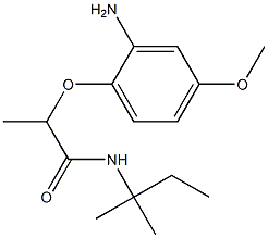 2-(2-amino-4-methoxyphenoxy)-N-(2-methylbutan-2-yl)propanamide 结构式